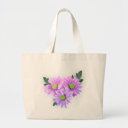 Rosa Gänseblümchen-Tasche Jumbo Stoffbeutel (Vorne)