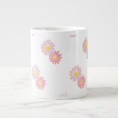 Rosa Gänseblümchen-Tasse Jumbo-Tasse (Vorderseite)