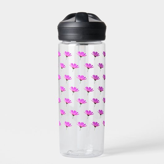 Rosa Gänseblümchen Trinkflasche (Vorderseite)