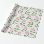 Rosa Gänseblümchen und Weihnachts-Wrap-Papier mit  Geschenkpapier (Ungerollt)