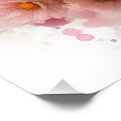 Rosa Gänseblütenblütenfarben, Monogramm, Blume Poster (Ecke)