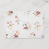 Rosa Garden Blume Brautparty Game Begleitkarte (Rückseite)