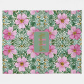 Rosa Garden Mosaik Fleece Blanket (Vorderseite (Horizontal))