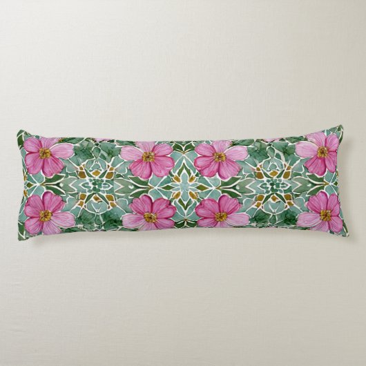 Rosa Garden Mosaik Seitenschläferkissen (Rückseite)