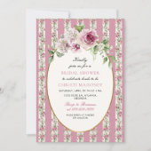 Rosa Garden Party Brautparty Einladung (Vorderseite)
