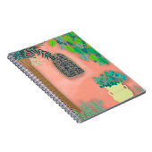 Rosa Garden Wall Palm Tree Marokko Notizblock (Rechte Seite)