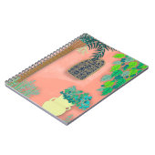 Rosa Garden Wall Palm Tree Marokko Notizblock (Linke Seite)