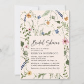 Rosa Garden Wildblumen Brautparty Einladung (Vorderseite)