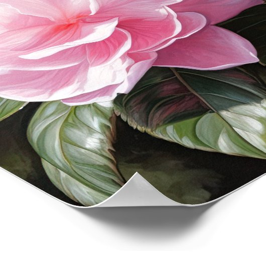 Rosa Gärten Blume Art Print Poster (Ecke)