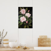 Rosa Gärten Blume Art Print Poster (Küche)