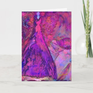 Rosa Garten-feenhafte Gruß-Karte Karte