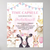 Rosa Garten Geburtstagsfeier Kapselabzeichen Poster (Vorne)