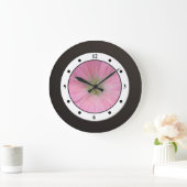 Rosa Garten-mit BlumenBlumen-moderne Stellen Große Wanduhr (Zuhause)