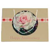 Rosa-Garten-Rose Große Geschenktüte (Vorderseite)