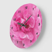 Rosa-Garten-Rose Große Wanduhr (Winkel)