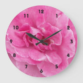 Rosa-Garten-Rose Große Wanduhr (Vorderseite)