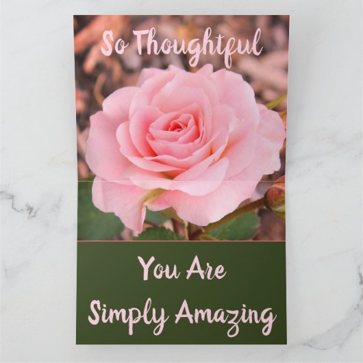 Rosa-Garten-Rose Karte (Innenseite)