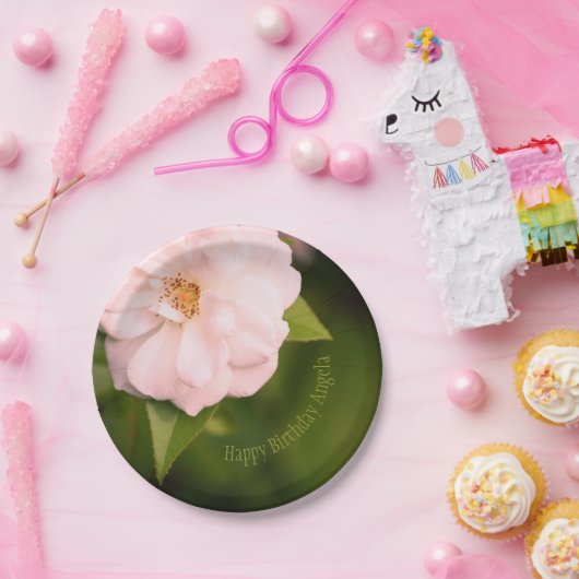 Rosa-Garten-Rose Pappteller (Party)