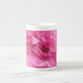 Rosa-Garten-Rose Porzellantasse (Vorderseite)