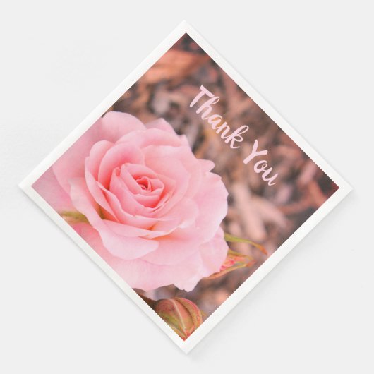 Rosa-Garten-Rose Serviette (Ecke)