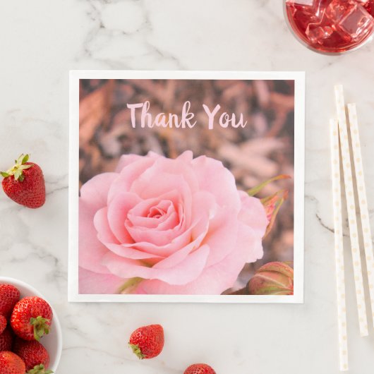 Rosa-Garten-Rose Serviette (Beispiel)