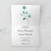 Rosa Garten Wasserfarbe Rose Bouquet Brautparty Karte (Innenseite)