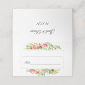Rosa Garten Wasserfarbe Rose Bouquet Platzkarte (Außenseite Aufgefaltet)