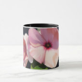 Rosa Gartenblumen Florale Kunst Tasse (Zentrum)