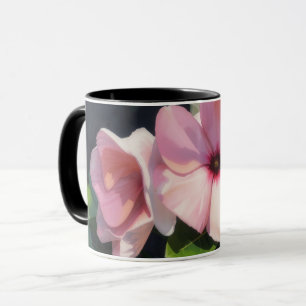 Rosa Gartenblumen Florale Kunst Tasse