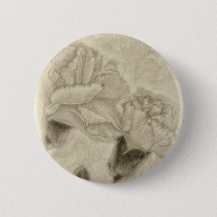 Rosa Gartennelken 3 Antiqued Button