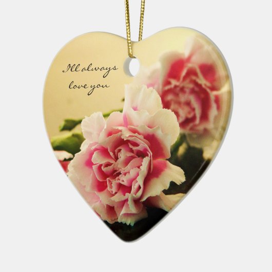 Rosa Gartennelken Keramikornament (Links)