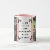 Rosa Gartennelken-Psalm-Tasse Tasse (Zentrum)