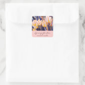 Rosa Gartentulips - Duftkerze oder Seifenschild Quadratischer Aufkleber (Tasche)