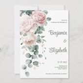 Rosa Gärtnererbse Einladung (Vorderseite)