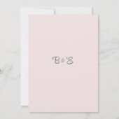 Rosa Gärtnererbse Einladung (Rückseite)