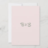 Rosa Gärtnererbse Eukalyptusblatt Danke Einladung (Rückseite)