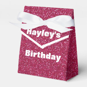 Rosa Gastgeschenk-Box mit Glitzer Geschenkschachtel