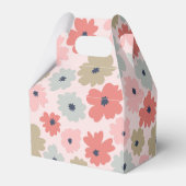 Rosa Gastgeschenk Grün und Blau Blüten Geschenkschachtel (Rückseite)