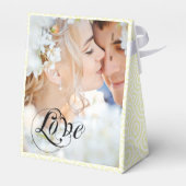 Rosa Gastgeschenk Hochzeit Box Ihre Fotos Monogram Geschenkschachtel (Rückseite)