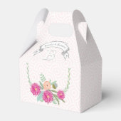 Rosa Gastgeschenk Hochzeit Feld Ihre Fotos Monogra Geschenkschachtel (Vorderseite)