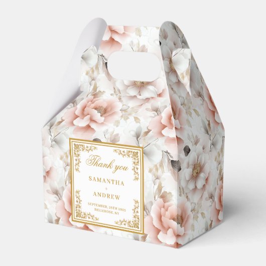 Rosa-Gastgeschenk Hochzeit Geschenkschachtel (Vorderseite)