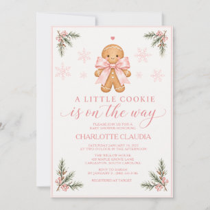 ROSA GEBACKENES BABY-SHOWER-EINLADUNG EINLADUNG