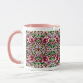 Rosa, gebastelte Glaskonstruktion Tasse (Links)
