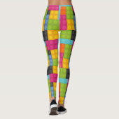 Rosa Gebäude blockiert Leggings (Rückseite)