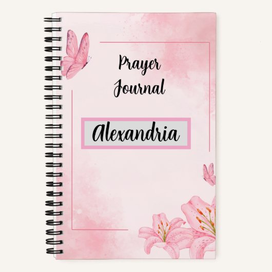 Rosa Gebetsjournal Notizblock (Vorderseite)