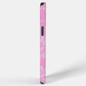 Rosa Geblüht Fall mit Initial & Name iPhone Hülle (Rechte Seite)