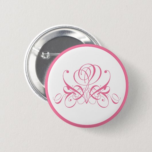 Rosa Geblüht Rose Button (Vorne & Hinten)