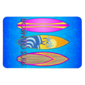 Rosa Geboren zum Surfen Magnet (Horizontal)