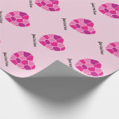 Rosa gebrochenes Herz in Stücken Romantische Liebe Geschenkpapier (Ecke)