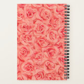 Rosa Gebundete Rose Klassisches Monogramm Notizblock (Rückseite)